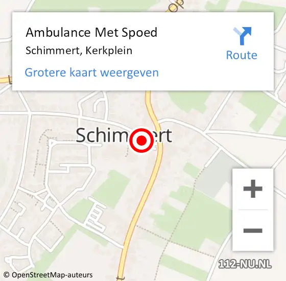Locatie op kaart van de 112 melding: Ambulance Met Spoed Naar Schimmert, Kerkplein op 20 mei 2014 17:06