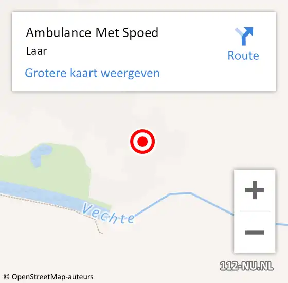 Locatie op kaart van de 112 melding: Ambulance Met Spoed Naar Laar op 20 mei 2014 17:36