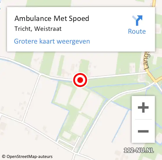 Locatie op kaart van de 112 melding: Ambulance Met Spoed Naar Tricht, Weistraat op 2 oktober 2020 17:14