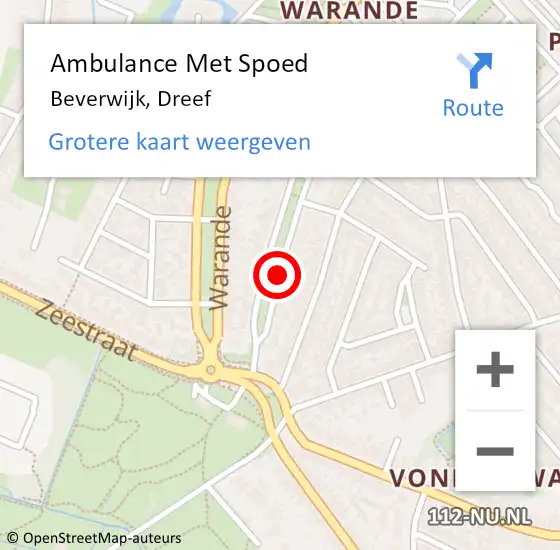 Locatie op kaart van de 112 melding: Ambulance Met Spoed Naar Beverwijk, Dreef op 7 oktober 2020 10:21