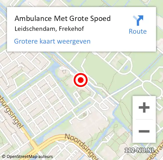 Locatie op kaart van de 112 melding: Ambulance Met Grote Spoed Naar Leidschendam, Frekehof op 20 oktober 2020 19:01