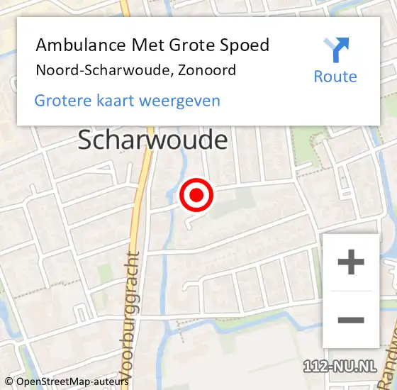 Locatie op kaart van de 112 melding: Ambulance Met Grote Spoed Naar Noord-Scharwoude, Zonoord op 21 oktober 2020 11:36