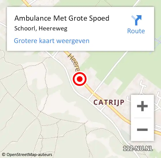 Locatie op kaart van de 112 melding: Ambulance Met Grote Spoed Naar Schoorl, Heereweg op 24 oktober 2020 13:31