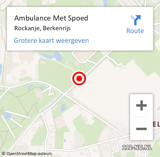 Locatie op kaart van de 112 melding: Ambulance Met Spoed Naar Rockanje, Berkenrijs op 25 oktober 2020 13:02