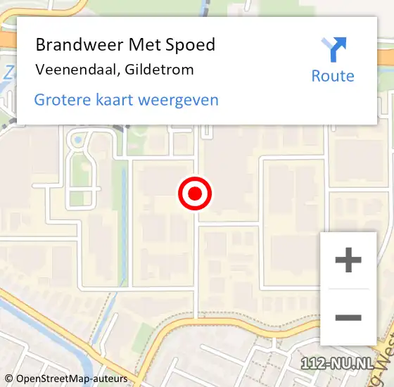 Locatie op kaart van de 112 melding: Brandweer Met Spoed Naar Veenendaal, Gildetrom op 25 oktober 2020 16:10