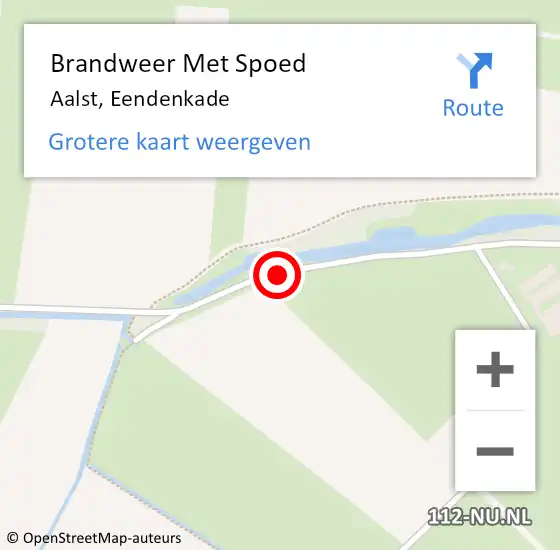 Locatie op kaart van de 112 melding: Brandweer Met Spoed Naar Aalst, Eendenkade op 26 oktober 2020 04:18