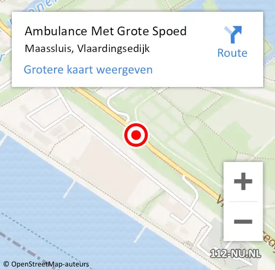 Locatie op kaart van de 112 melding: Ambulance Met Grote Spoed Naar Maassluis, Vlaardingsedijk op 27 oktober 2020 16:21