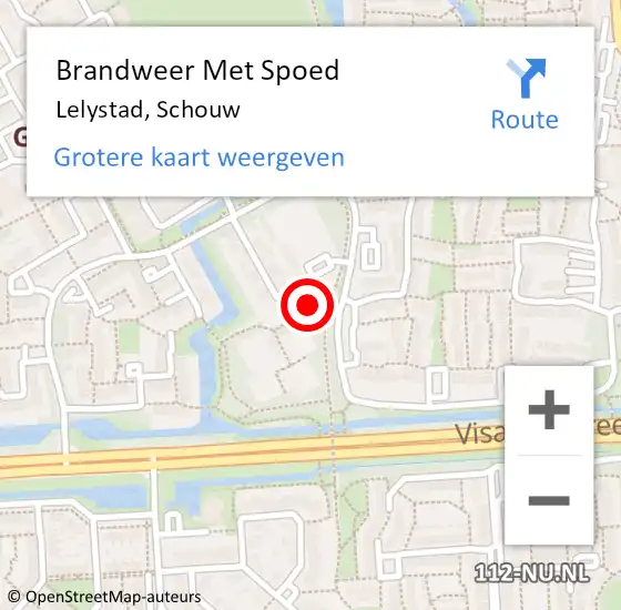 Locatie op kaart van de 112 melding: Brandweer Met Spoed Naar Lelystad, Schouw op 5 november 2020 21:18