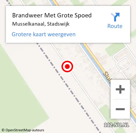 Locatie op kaart van de 112 melding: Brandweer Met Grote Spoed Naar Musselkanaal, Stadswijk op 6 november 2020 18:01