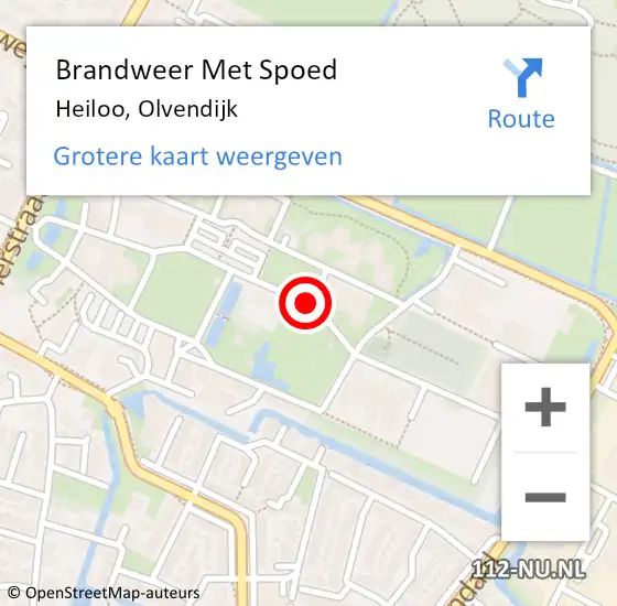 Locatie op kaart van de 112 melding: Brandweer Met Spoed Naar Heiloo, Olvendijk op 10 november 2020 04:23
