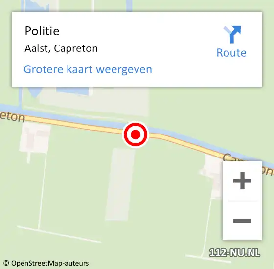 Locatie op kaart van de 112 melding: Politie Aalst, Capreton op 11 november 2020 19:44
