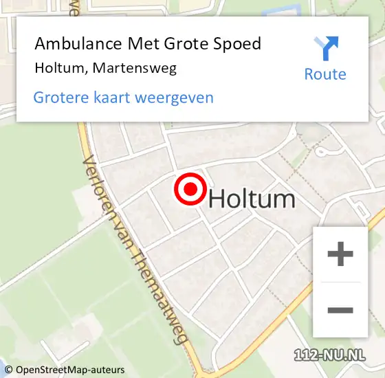 Locatie op kaart van de 112 melding: Ambulance Met Grote Spoed Naar Holtum, Martensweg op 24 mei 2014 14:28