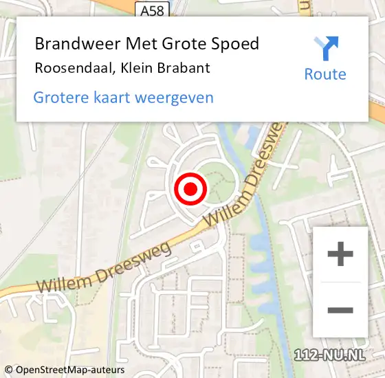 Locatie op kaart van de 112 melding: Brandweer Met Grote Spoed Naar Roosendaal, Klein Brabant op 16 november 2020 17:27