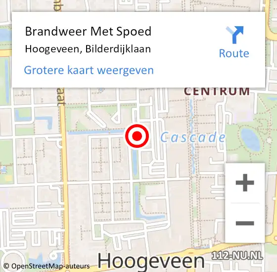 Locatie op kaart van de 112 melding: Brandweer Met Spoed Naar Hoogeveen, Bilderdijklaan op 19 november 2020 02:14
