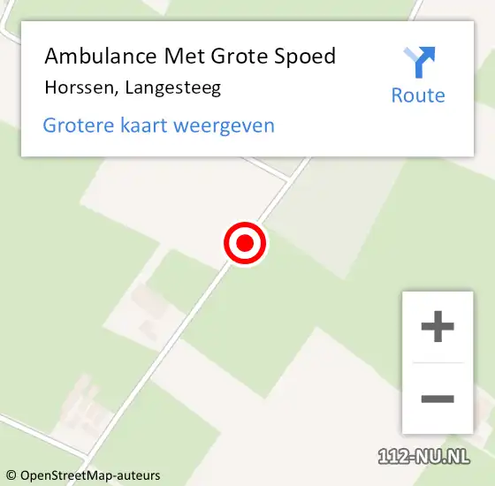 Locatie op kaart van de 112 melding: Ambulance Met Grote Spoed Naar Horssen, Langesteeg op 19 november 2020 23:04
