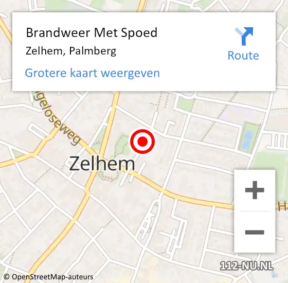 Locatie op kaart van de 112 melding: Brandweer Met Spoed Naar Zelhem, Palmberg op 23 november 2020 10:58