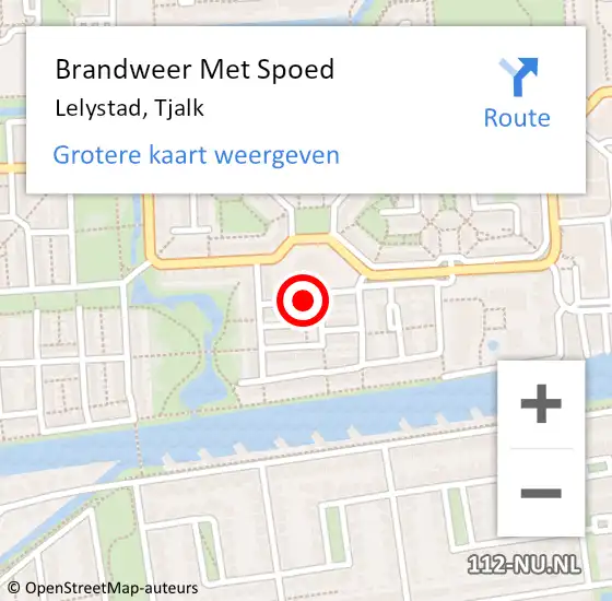 Locatie op kaart van de 112 melding: Brandweer Met Spoed Naar Lelystad, Tjalk op 24 november 2020 22:45