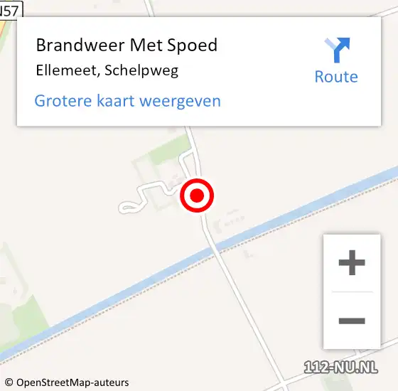 Locatie op kaart van de 112 melding: Brandweer Met Spoed Naar Ellemeet, Schelpweg op 25 november 2020 19:21
