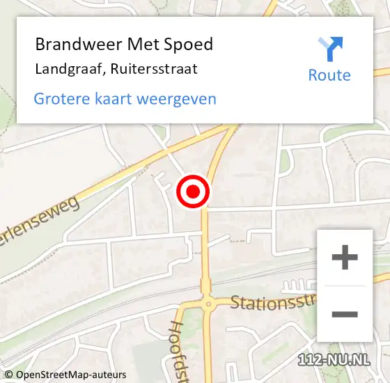 Locatie op kaart van de 112 melding: Brandweer Met Spoed Naar Landgraaf, Ruitersstraat op 29 november 2020 11:16