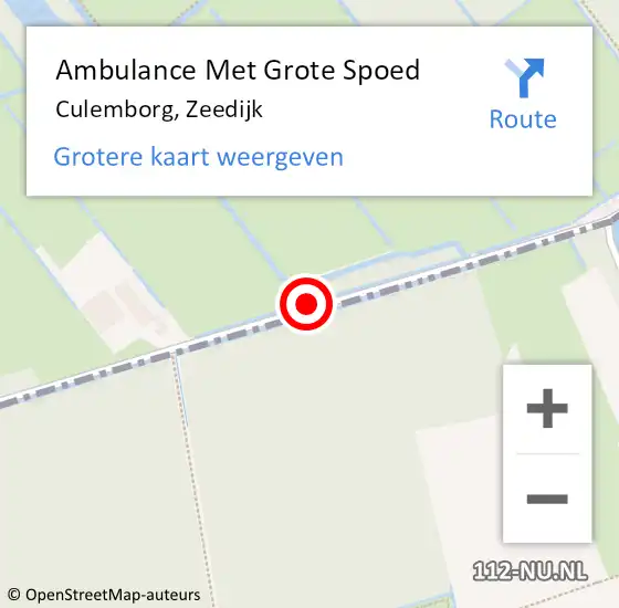 Locatie op kaart van de 112 melding: Ambulance Met Grote Spoed Naar Culemborg, Zeedijk op 7 december 2020 08:41