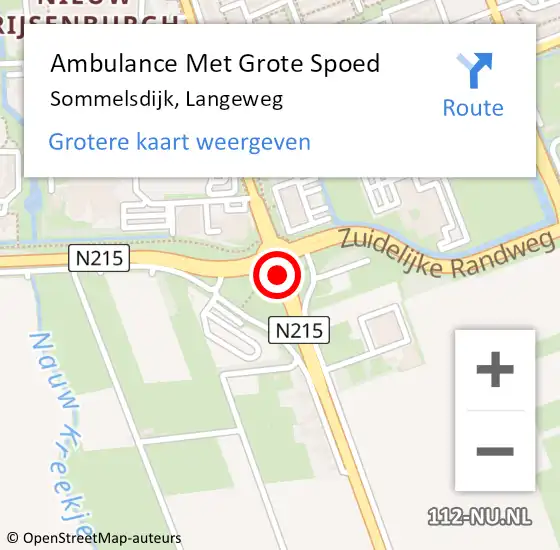 Locatie op kaart van de 112 melding: Ambulance Met Grote Spoed Naar Sommelsdijk, Langeweg op 7 december 2020 15:14
