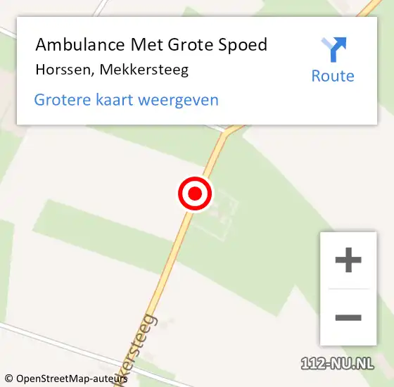 Locatie op kaart van de 112 melding: Ambulance Met Grote Spoed Naar Horssen, Mekkersteeg op 17 december 2020 10:23