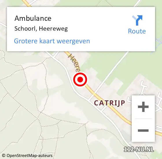 Locatie op kaart van de 112 melding: Ambulance Schoorl, Heereweg op 18 december 2020 02:13