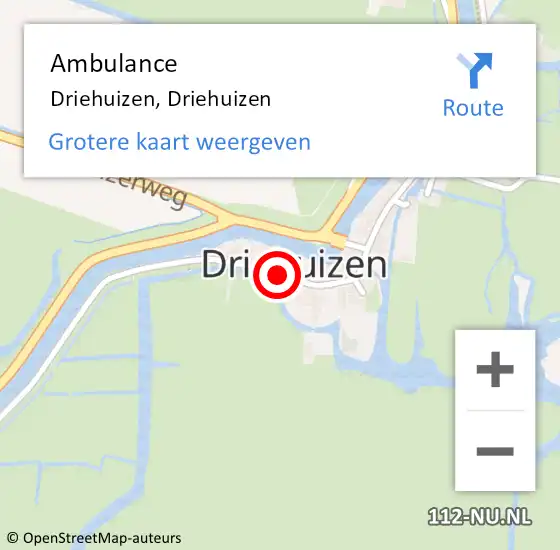 Locatie op kaart van de 112 melding: Ambulance Driehuizen, Driehuizen op 18 december 2020 08:08