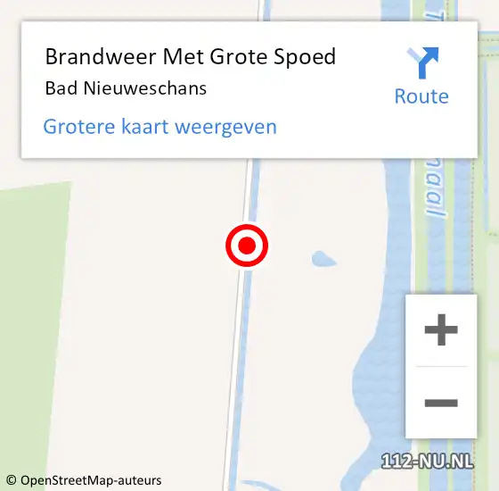 Locatie op kaart van de 112 melding: Brandweer Met Grote Spoed Naar Bad Nieuweschans op 26 december 2020 16:05