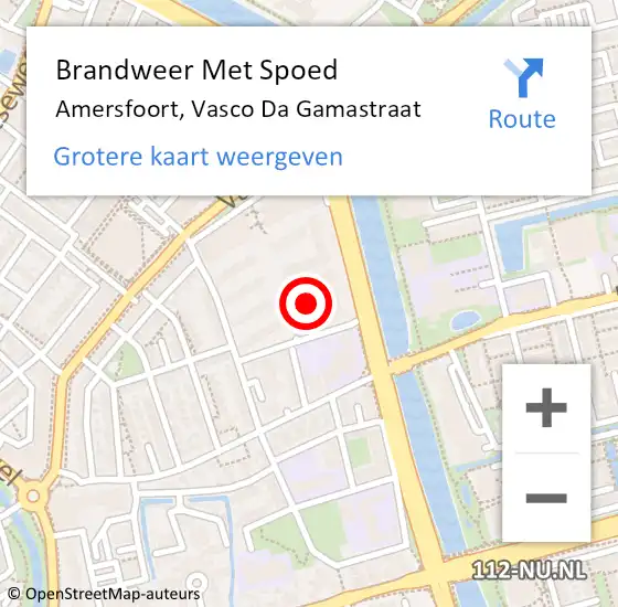 Locatie op kaart van de 112 melding: Brandweer Met Spoed Naar Amersfoort, Vasco Da Gamastraat op 1 januari 2021 02:17