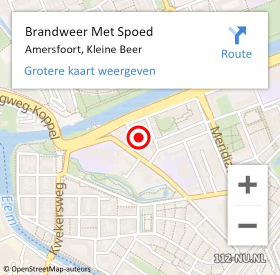 Locatie op kaart van de 112 melding: Brandweer Met Spoed Naar Amersfoort, Kleine Beer op 1 januari 2021 03:26