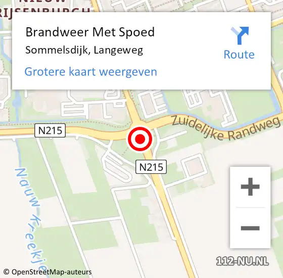 Locatie op kaart van de 112 melding: Brandweer Met Spoed Naar Sommelsdijk, Langeweg op 1 januari 2021 05:30