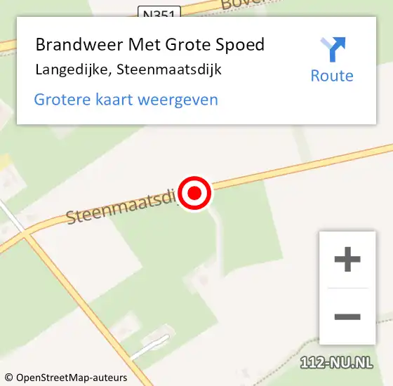Locatie op kaart van de 112 melding: Brandweer Met Grote Spoed Naar Langedijke, Steenmaatsdijk op 3 januari 2021 23:38