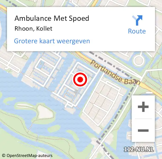 Locatie op kaart van de 112 melding: Ambulance Met Spoed Naar Rhoon, Kollet op 6 januari 2021 23:28