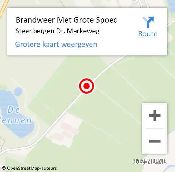 Locatie op kaart van de 112 melding: Brandweer Met Grote Spoed Naar Steenbergen Dr, Markeweg op 9 januari 2021 07:05