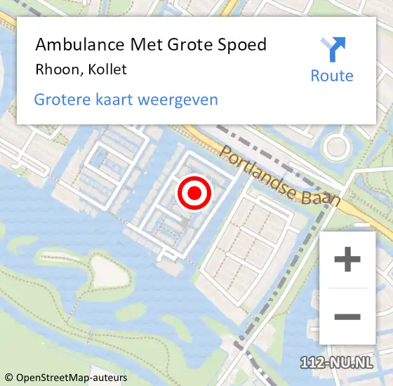 Locatie op kaart van de 112 melding: Ambulance Met Grote Spoed Naar Rhoon, Kollet op 11 januari 2021 06:08