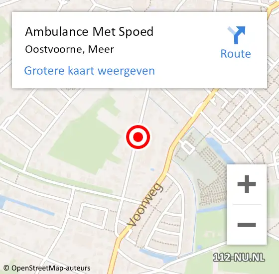 Locatie op kaart van de 112 melding: Ambulance Met Spoed Naar Oostvoorne, Meer op 11 januari 2021 12:53