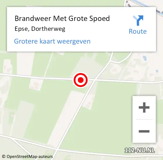 Locatie op kaart van de 112 melding: Brandweer Met Grote Spoed Naar Epse, Dortherweg op 14 januari 2021 21:31