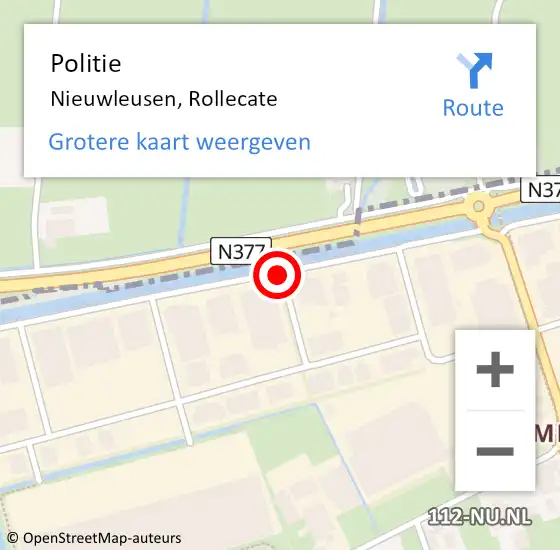 Locatie op kaart van de 112 melding: Politie Nieuwleusen, Rollecate op 14 januari 2021 23:13