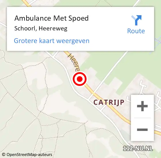 Locatie op kaart van de 112 melding: Ambulance Met Spoed Naar Schoorl, Heereweg op 18 januari 2021 02:10