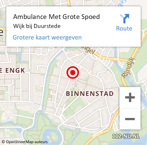 Locatie op kaart van de 112 melding: Ambulance Met Grote Spoed Naar Wijk bij Duurstede op 19 januari 2021 11:37