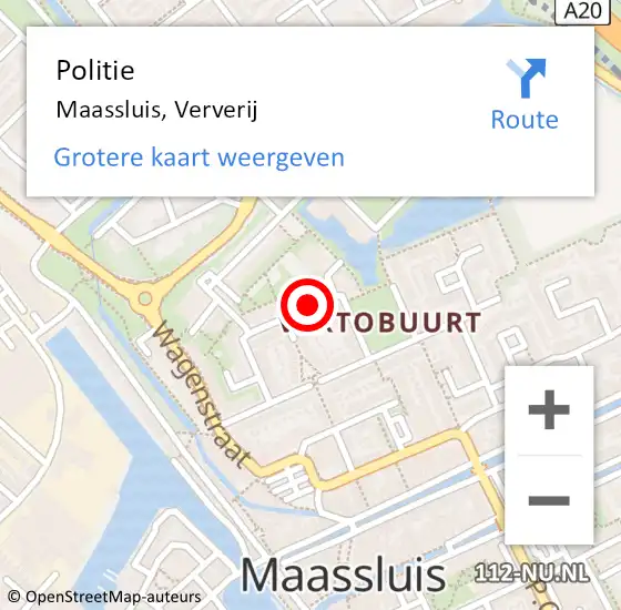 Locatie op kaart van de 112 melding: Politie Maassluis, Ververij op 24 januari 2021 21:05