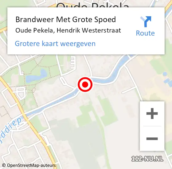 Locatie op kaart van de 112 melding: Brandweer Met Grote Spoed Naar Oude Pekela, Hendrik Westerstraat op 31 januari 2021 14:17