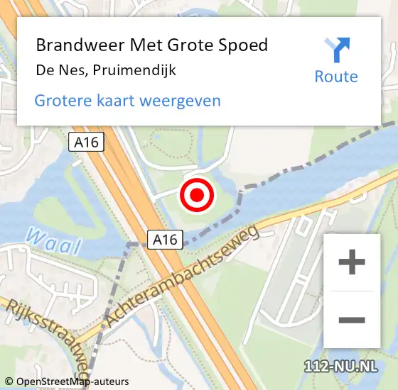 Locatie op kaart van de 112 melding: Brandweer Met Grote Spoed Naar De Nes, Pruimendijk op 31 januari 2021 16:59