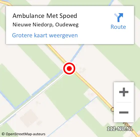 Locatie op kaart van de 112 melding: Ambulance Met Spoed Naar Nieuwe Niedorp, Oudeweg op 4 februari 2021 10:43