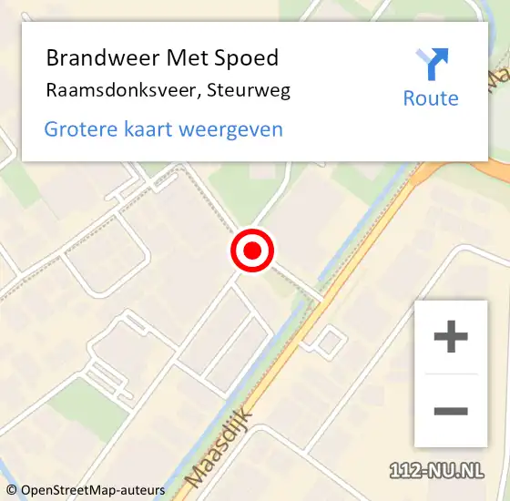 Locatie op kaart van de 112 melding: Brandweer Met Spoed Naar Raamsdonksveer, Steurweg op 8 februari 2021 05:42