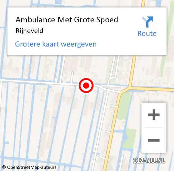 Locatie op kaart van de 112 melding: Ambulance Met Grote Spoed Naar Rijneveld op 8 februari 2021 12:48