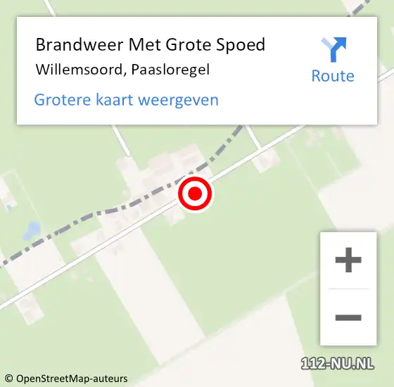 Locatie op kaart van de 112 melding: Brandweer Met Grote Spoed Naar Willemsoord, Paasloregel op 9 februari 2021 13:23