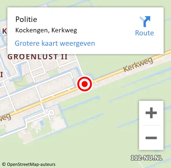 Locatie op kaart van de 112 melding: Politie Kockengen, Kerkweg op 14 februari 2021 04:12