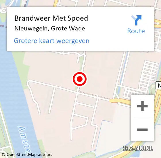 Locatie op kaart van de 112 melding: Brandweer Met Spoed Naar Nieuwegein, Grote Wade op 23 februari 2021 08:55